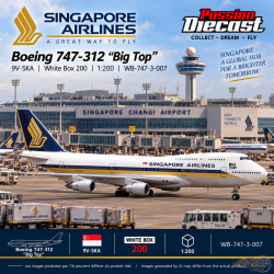 Singapore Airlines Boeing 747-312 "Big Top" / 9V-SKA / White Box 200 / 1:200 / WB-747-3-007