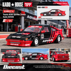 Toyota AE86 Sprinter Trueno Kaido ADVAN - Mini GT & Kaido★House 1/64 - KHMG214 Passion Diecast