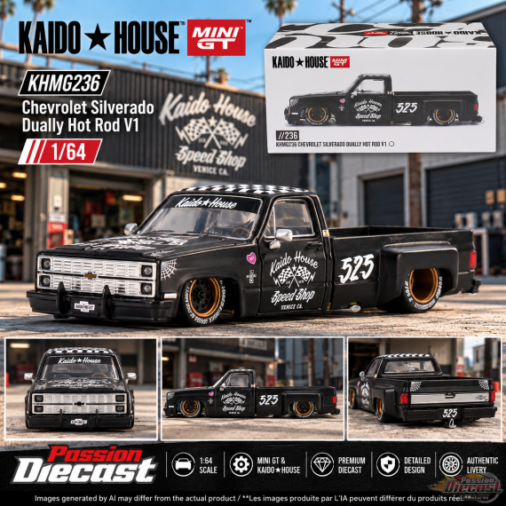 Chevrolet Silverado Dually Hot Rod V1 - Mini GT & Kaido★House 1/64 - KHMG236 Passion Diecast