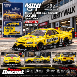 Nissan LB-ER34 Super Silhouette SKYLINE Sport Jaune - Mini GT - 1:64 - MGT01182 Passion Diecast
