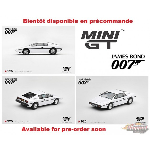 Lotus Esprit S1 Lespion qui m’aimait - Emballage anglais - Mini GT - 1:64 - MGT00925-007E Passion Diecast