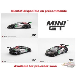 Lamborghini Huracan GT3 EVO2 Racing vainqueur au Grand Prix Chevrolet IMSA 2025 - Mini GT - 1:64 - MGT01370