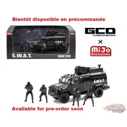 Ensemble diorama de véhicule blindé tactique SWAT avec 4 figurines - GCD - 1:64 - KS-054-763 Passion Diecast