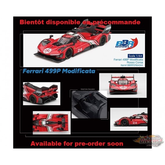 Ferrari 499P Modificata - Rosso Corsa Red - BBR Models - 1:64 - BBRFER64044 Passion Diecast
