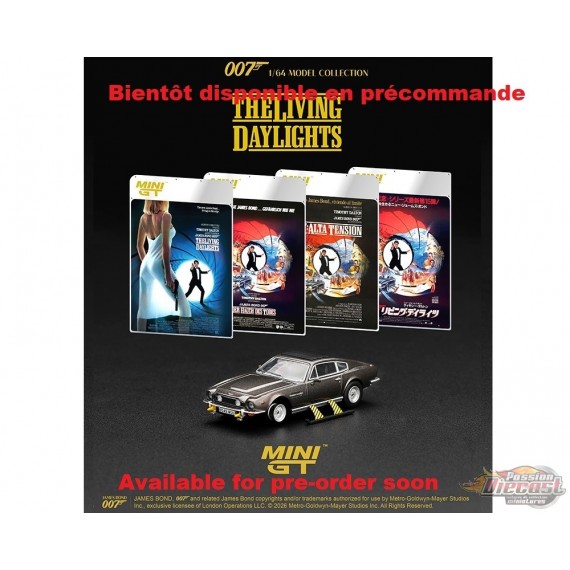 James Bond 007 Aston Martin Vantage V8 The Living Daylights - English Packaging - Mini GT - 1:64 - MGT00922-007E Passion Diecast