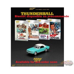 James Bond 007 Ford Mustang Convertible 1965 Thunderball - English Packaging - Mini GT - 1:64 - MGT00923-007E Passion Diecast