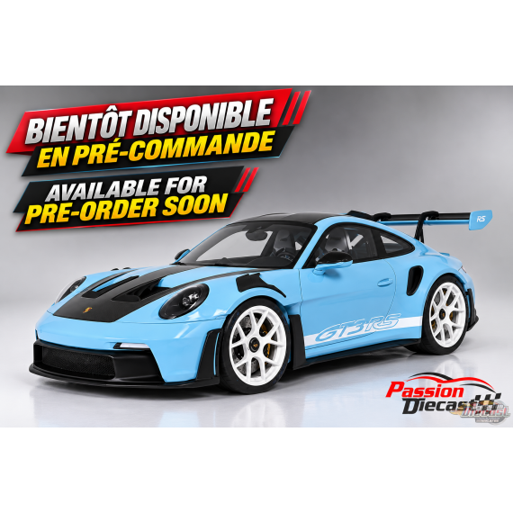 Porsche 911 992.1 GT3RS 2022 Bleu - 1/12 - GT SPIRIT - GT497 Passion Diecast