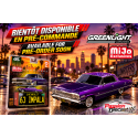 (Preorder) Lowriders 1963 Chevrolet Impala SS Mini Metal License Plate - Candy Purple - 1/64 Greenlight - 51757 C
