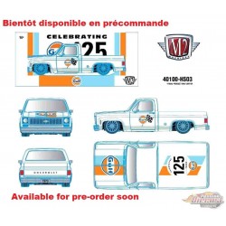 Chevrolet Custom Deluxe 10 1973 - Célébration 125 ans de Gulf - M2 Machines 1:24 - 40100-HS03 Passion Diecast