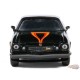 Chevrolet Camaro Z28 1977, noire avec des bandes orange - IXO Models - 1:64 -   IA64023