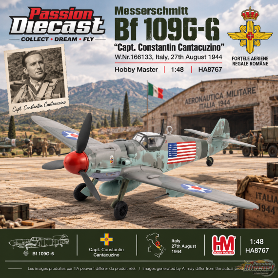 Messerschmitt BF 109G "Capt. Constantin Cantacuzino" W.Nr.166133, Italy,  August 1944 / HM 1:48 HA8766
