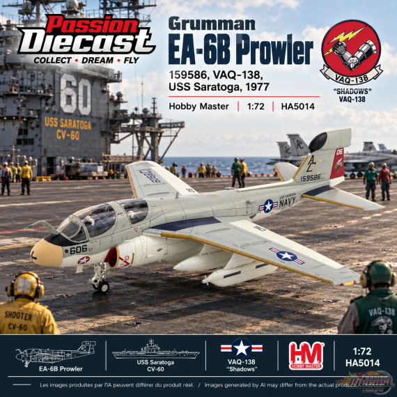  Grumman EA-6B Prowler 159586, VAQ-138, USS Saratoga, 1977/ HM1:72 HA5014