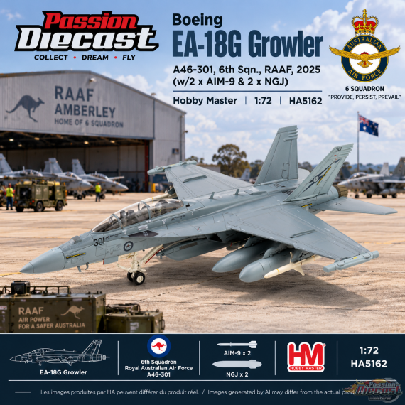  Boeing EA-18G Growler / A46-301, 6th Sqn., RAAF, 2025  / HM 1:72 HA5162