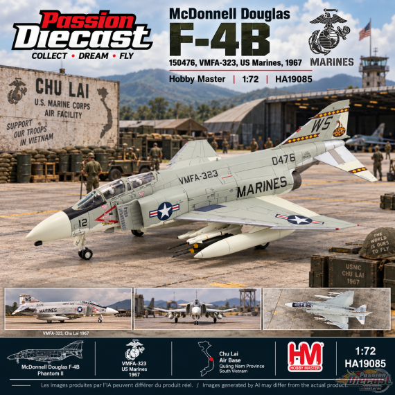 McDonnell Douglas  F-4B Phantom 150476, VMFA-323, US Marines, 1967 / HM 1:72  HA19085