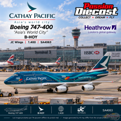 (Preorder) Cathay Pacific MISC Boeing 747-400 "Asia's World City" / B-HOY /  JC Wings / 1:400 / SA4063