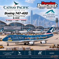 Cathay Pacific MISC Boeing 747-400 "Spirit of Hong Kong" / B-HOX /  JC Wings / 1:400 / SA4062