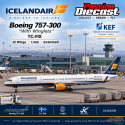 (Preorder) Icelandair Boeing 757-300 "With Winglets" / TF-FIX /  JC Wings / 1:400 / XX40459X
