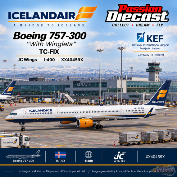 Icelandair Boeing 757-300 "With Winglets" / TF-FIX /  JC Wings / 1:400 / XX40459X