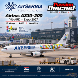 Air Serbia  Airbus A330-200  YU-ARD - Expo 2027 / JC Wings / 1:400 / XX40329