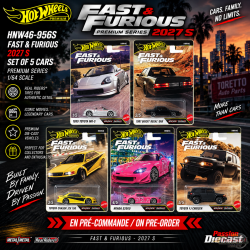 Hot Wheels 1:64 Fast & Furious Premium 2027 S Assortment SET OF 5 CARS - HNW46-956S Passion Diecast
