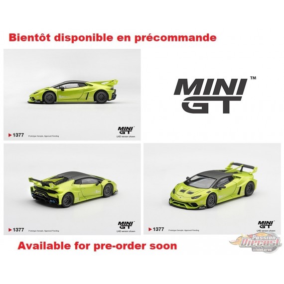 Lamborghini Huracán LB★WORKS Lime Metallic - Mini GT - 1:64 - MGT01377 Passion Diecast