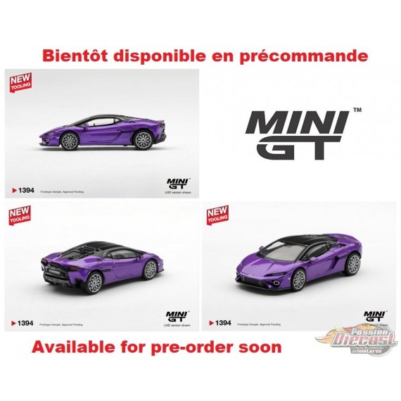 Lamborghini Temerario Viola Pasifae - Mini GT - 1:64 - MGT01394 Passion Diecast