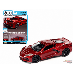 Chevrolet Corvette 2020 en rouge Long Beach métallisé - Auto World - 1/64 - AWSP124 A Passion Diecast
