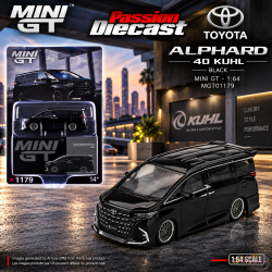 Toyota Alphard 40 KUHL - Black - Mini GT - 1:64 - MGT01179 Passion Diecast