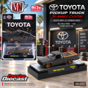 (Preorder) Toyota Pickup Truck 1985 rabaissé - Gris mat avec capot en carbone - M2 Machine - 1:64 - 31500-MJS104