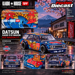 Datsun KAIDO 510 Wagon Koi Wagon V1 - Mini GT & Kaido★House 1/64 - KHMG248 Passion Diecast