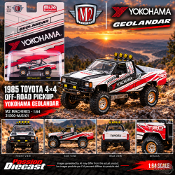 1985 Toyota 4×4 Off-Road Pickup Yokohama Geolandar - White - M2 Machine - 1:64 - 31500-MJS101 Passion Diecast