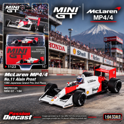 McLaren MP4/4 No.11 Alain Prost 1988 Japanese Grand Prix 2nd Place - Mini GT - 1:64 - MGT01123 Passion Diecast