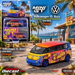 Volkswagen ID. Buzz KW/BBS - Orange - Mini GT - 1:64 - MGT01159 Passion Diecast