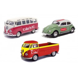 VW Gift Set of 3- Samba-Beetle-T1 Pick up1.72