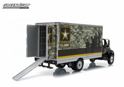 International Durastar Box Van - U.S. Army Greenlight 1/64  33030 B