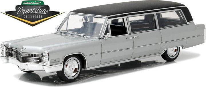 1966 CADILLAC S&S LIMOUSINE SILVER AND BLACK  18005 Passion Diecast 