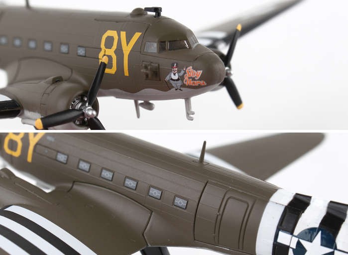 POSTAGE STAMP PS5558-2   1/144   C-47 SKYTRAIN S HORA USAAF  Passion Diecast 