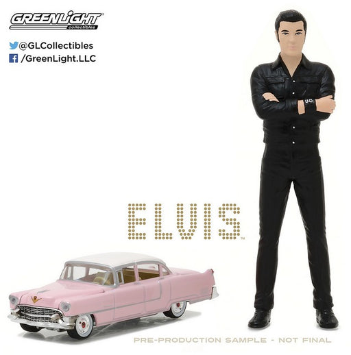 1955 Cadillac Fleetwood Series 60 Pink Cadillac with 1-18 Elvis figure