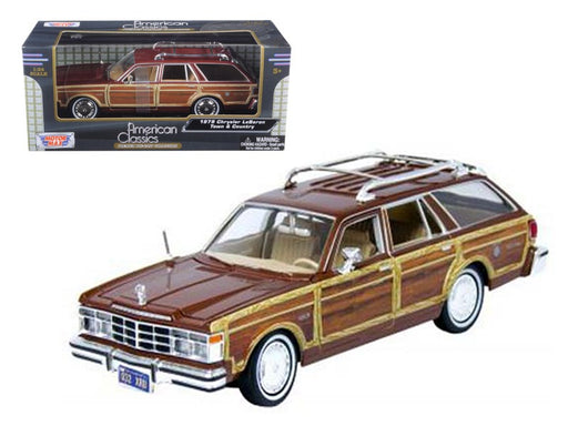 1979 Chrysler Lebaron Town and Country Brown - Motormax 1/24 - 73331 BR - Passion Diecast 
