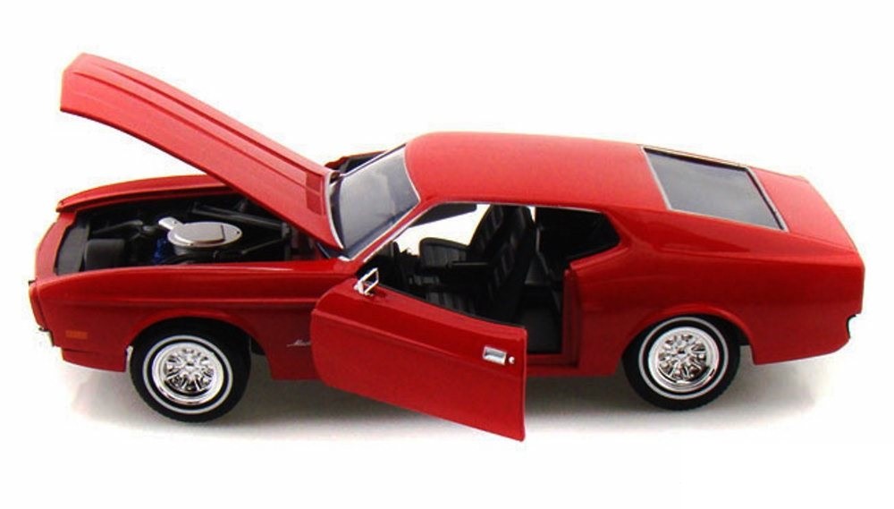 1971 FORD MUSTANG SPORTSROOF  RED - MOTORMAX 1/24 - 73327 RD - Passion Diecast 