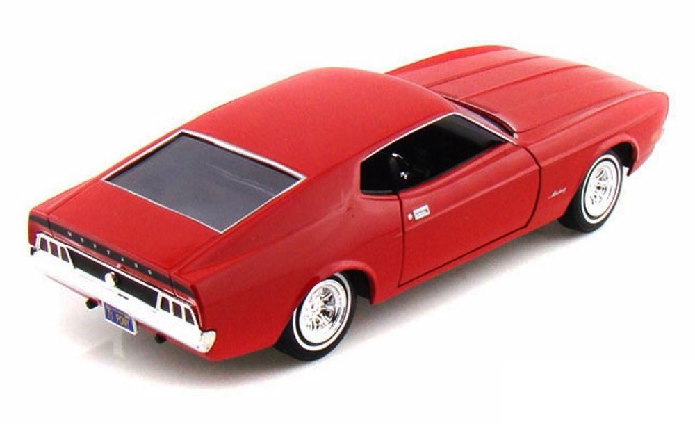 1971 FORD MUSTANG SPORTSROOF  RED - MOTORMAX 1/24 - 73327 RD - Passion Diecast 