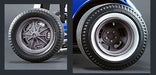 GMP G 18828  Altered Drag Wheel & Tire Pack - Magnesium Finish Passion Diecast 