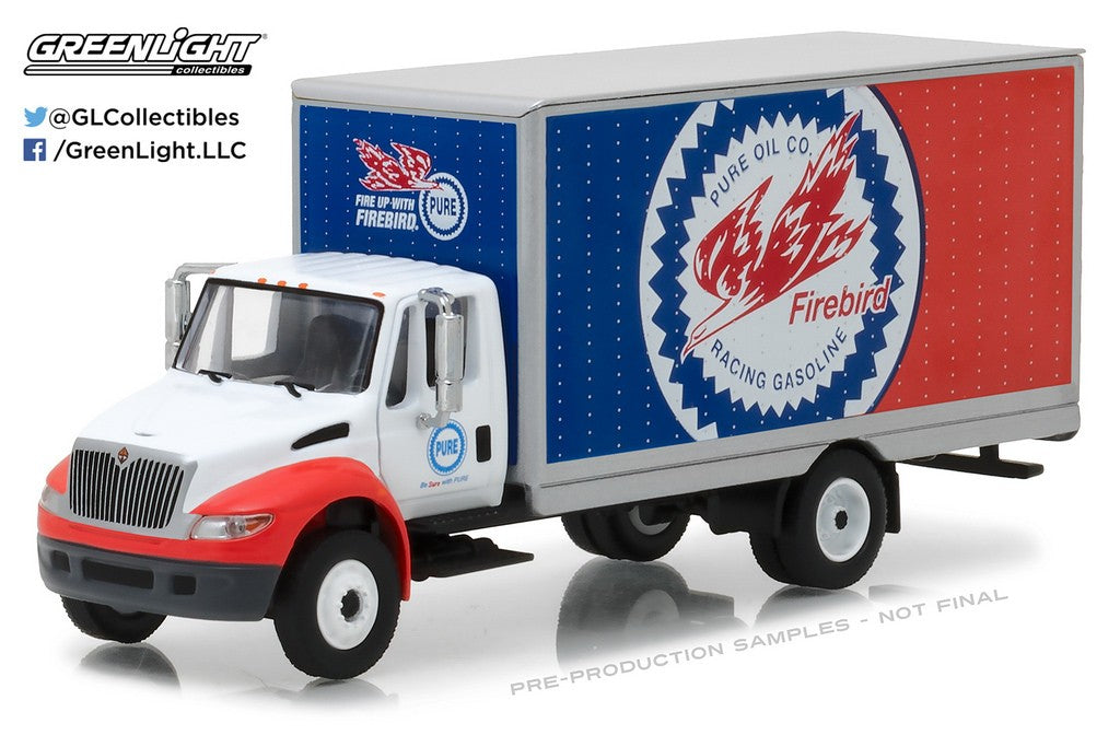 1/64 H.D. Trucks Series 11 - 2013 Durastar Box Truck (Pure Oil Co Firebird Racing Gasoline 33110C GREENLIGHT PASSION DIECAST