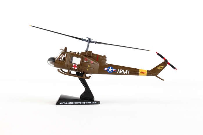 UH-1 HUEY MEDEVAC  US ARMY POSTAGE STAMP 1/87 PS5601-2  PassionDiecast