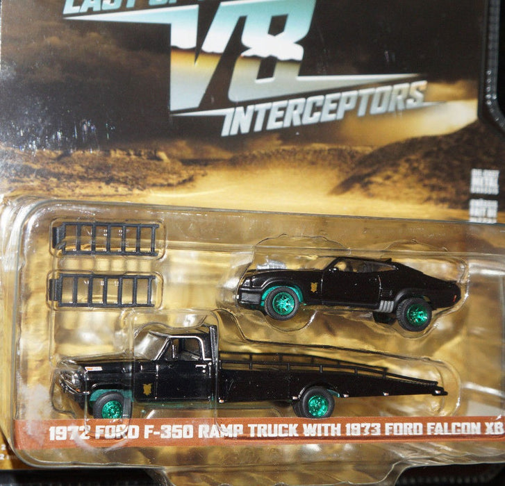 1972 Ford F-350 Ramp Truck with Last of the V8 Interceptors (1979) 1973 Ford Falcon XB (Hobby Exclusive) Green Machine