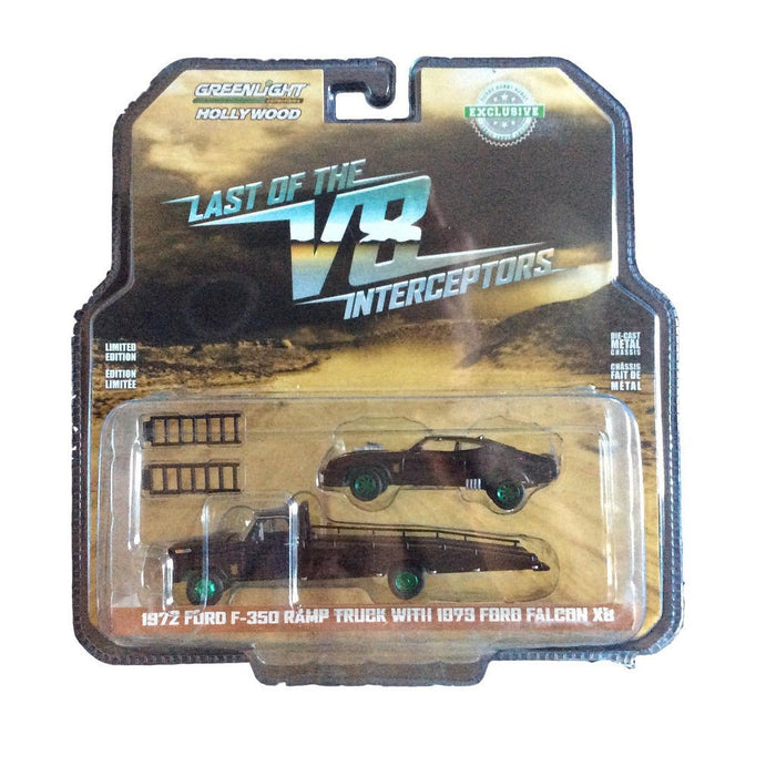1972 Ford F-350 Ramp Truck with Last of the V8 Interceptors (1979) 1973 Ford Falcon XB (Hobby Exclusive) Green Machine