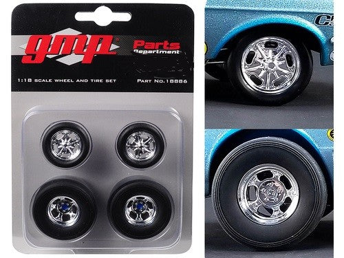 Gasser Wheels and Tire Set  1-18 GMP - G 18886  Passion Diecast 