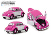 1967 Volkswagen Beetle Right-Hand Drive - Pink & White 1/18 Greenlight  GL-13512 Passion Diecast