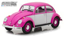 1967 Volkswagen Beetle Right-Hand Drive - Pink & White 1/18 Greenlight  GL-13512 Passion Diecast