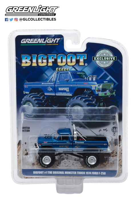 1/64 Bigfoot NO1 The Original Monster Truck 1974 Ford F-250(Hobby Exclusive) GL-29934 GREENLIGHT PASSION DIECAST